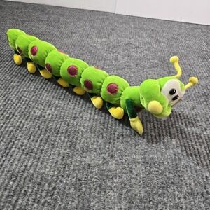 VTG Fiesta Caddypillar Caterpillar Plush 18" Long Green with Red Spots w/TAG